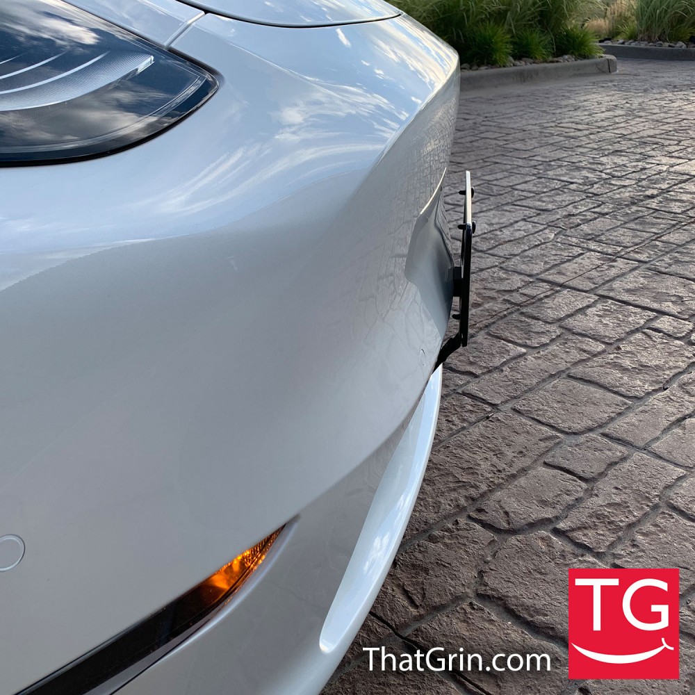 ThatGrin.com  Slipstream Bracket No Drilling Front License Plate Mounting  Solution for Tesla Model Y